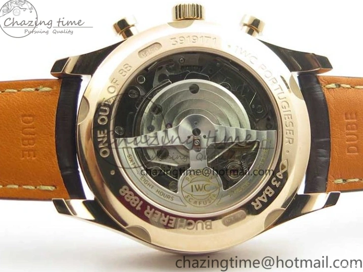 MIROTIME 0417 Portugieser Chrono  42 IW390406 RG ZF 1:1 Best Edition Blue Dial on Brown Leather Strap A Durable 7129